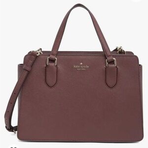 NWT Kate Spade Laurel Way Reese Saffiano Cherrywood Leather